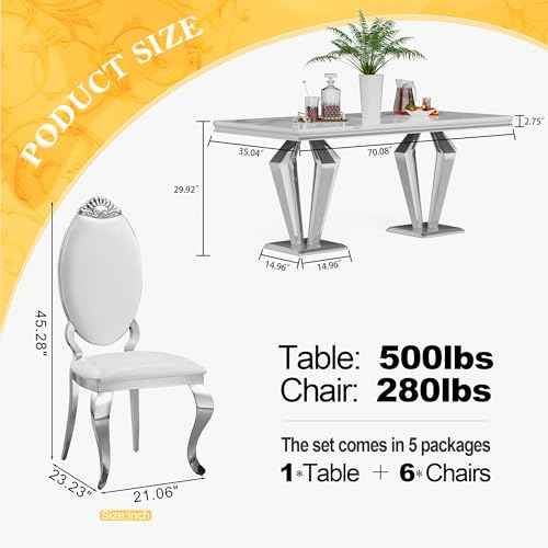 7 Piece Luxury Dining Room Set