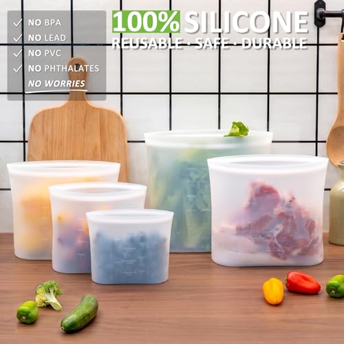 100% Silicone Reusable Storage Bag (9 Count)