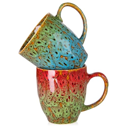 16 oz Ceramic Coffee Mugs Set of 2 (2 Count)