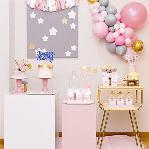1 PCS Happy 13th Birthday Cake Topper Glitter Cheers to 13 Years Birthday Cake Pick Official Teenager 13 Fabulous Cake Decoration for Happy 13th Birthday Theme Party Decorations Supplies Blue