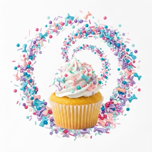 Sprinkles Edible Cake and Cupcake Sprinkles with Assorted Shapes and Sizes for Parties (4 Ounce)