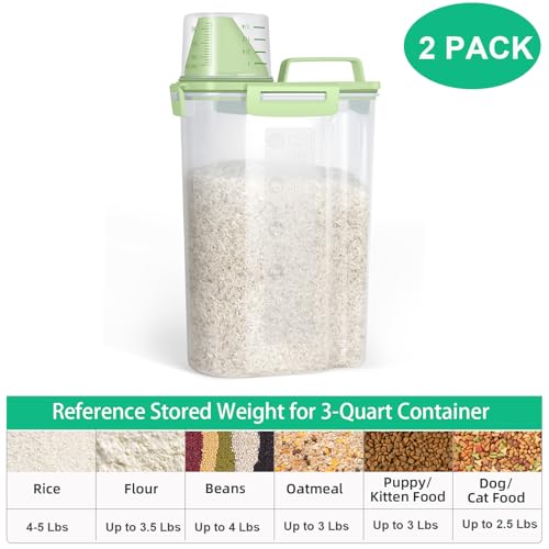Rice Container Cereal Storage Container 2 Pack 5 Lbs (2 Count)