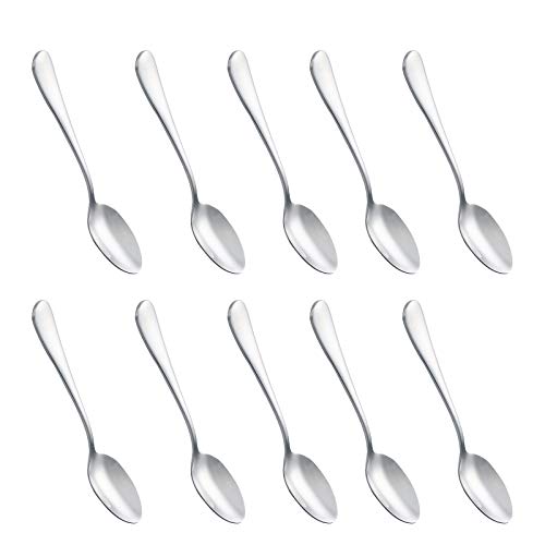 Demitasse Espresso Spoons Mini Coffee Tiny Stainless Steel Small (10 Count)