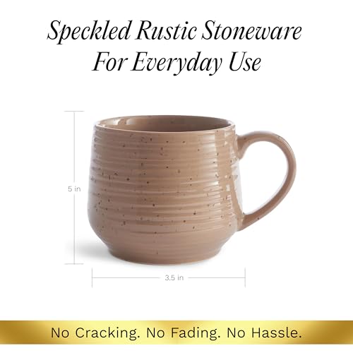 17.5 oz Stoneware Coffee Mugs Set of 4 (4 Count)