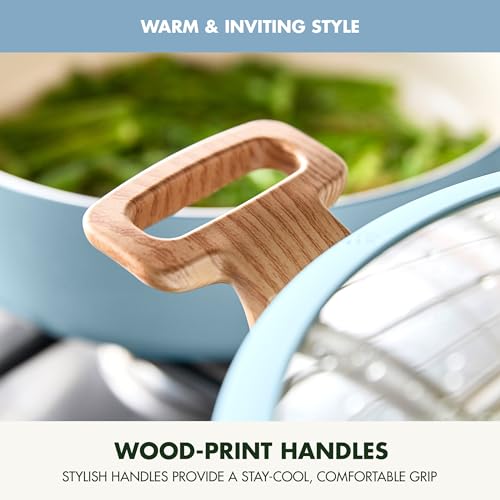 Rio Essence Wood 10 Piece Cookware Pots and Pans Set (10 Count)