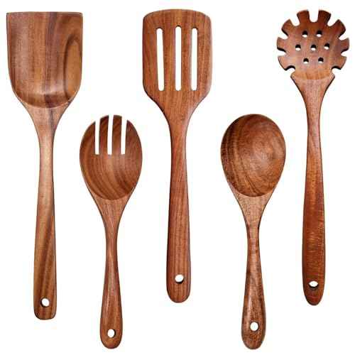 Wooden Spoons for Cooking Non (5 Count)