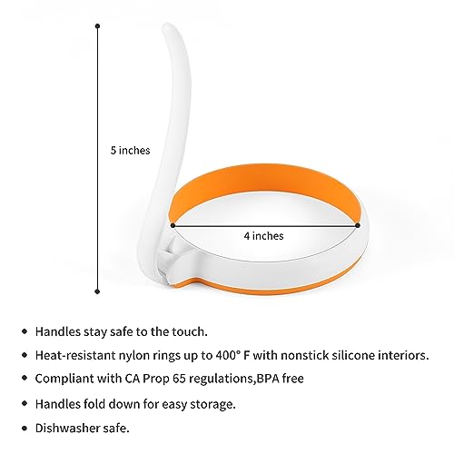Silicone Fried Egg Cooker Rings Set (4 Count)