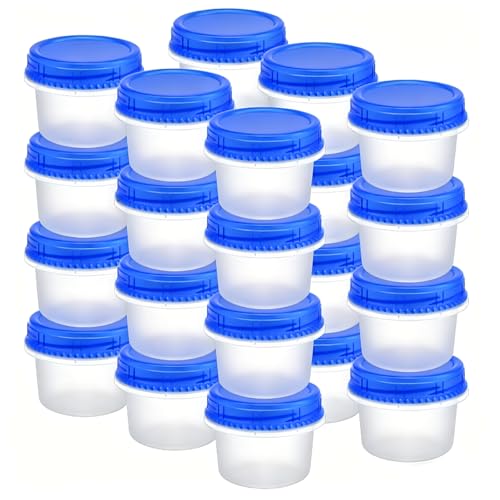 24 Pack Freezer Containers with Screw On Lids (24 Count)