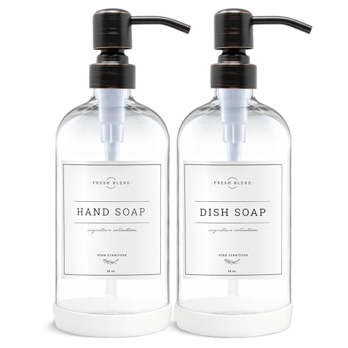 Clear Glass Soap Dispenser (2 Count)