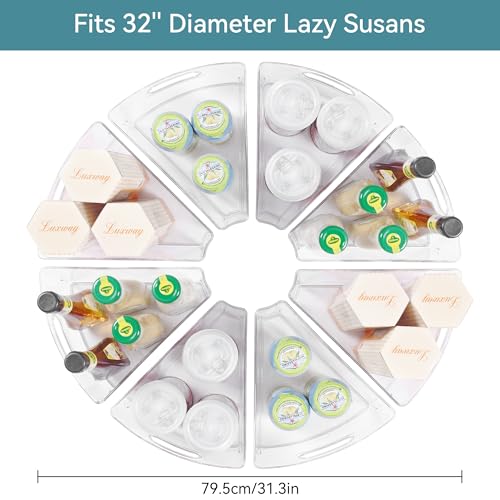 Lazy Susan Cabinet Organizer Bins for Kitchen 8 Pack (8 Count)