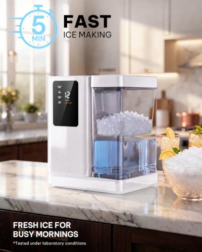 Nugget Ice Maker Countertop with 3L Detachable Tank