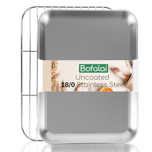 18 0 Stainless Steel Baking Sheet with Cooling Rack