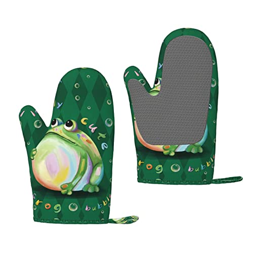 Cute Frog Oven Mitts and Pot Holders Sets of 2
