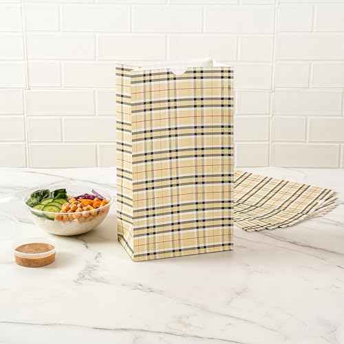 Paper Plaid Bag (100 Count)