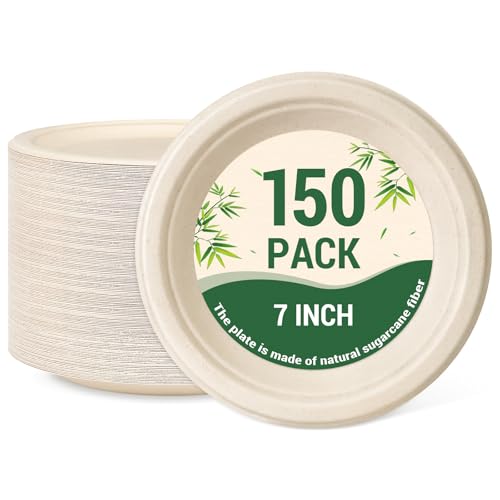 Compostable Paper Plates (150 Count)