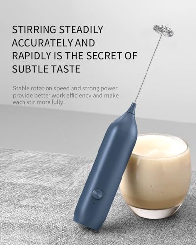 Rechargeable Milk Frother Handheld with Stand