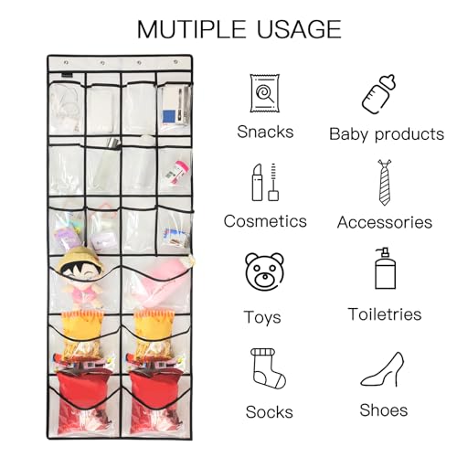 Extra Large Hanging Crystal Clear Over Door Shoe Organizers