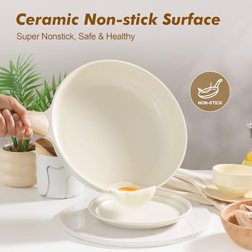 9.5inch Ceramic Nonstick Frying Pan Paella Pan