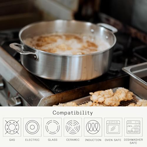 Cookware 10 Quart Stainless Steel Rondeau Pot w