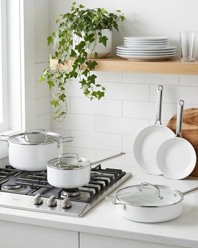 Ceramic Cookware Set Nonstick Pots and Pans Set Oven & Dishwasher Safe