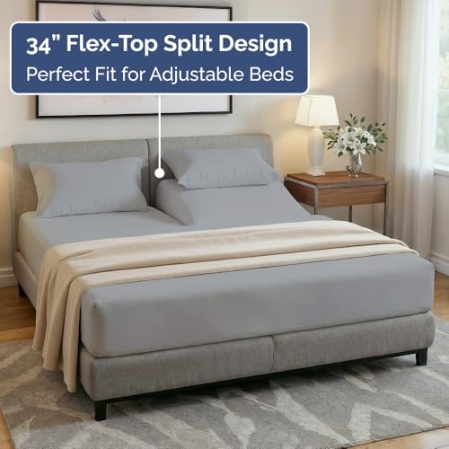 Flex Top Split Head King 4 Piece Sheet Set