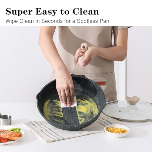 Non Stick Frying Pan Skillet with Lid