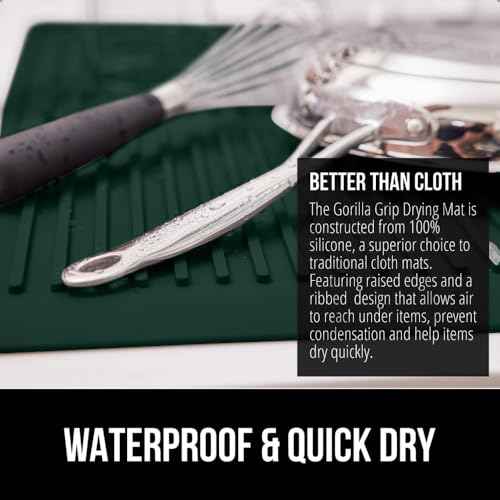 Patented BPA Free Silicone Dish Drying Mat
