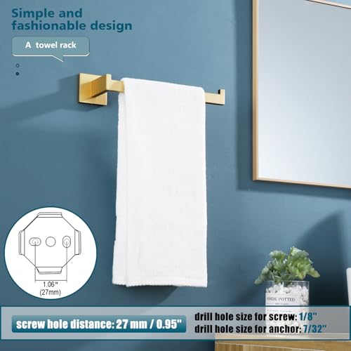 Towel Bar Gold Hand Towel Holder for Bathroom Kitchen Hardware Stainless Steel Wall Mounted