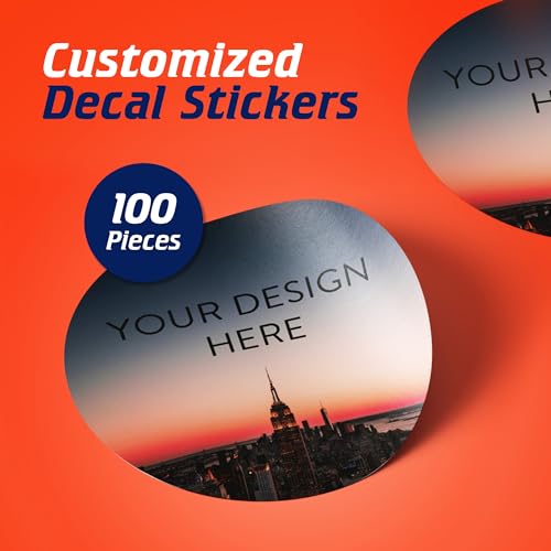 Custom Vinyl Stickers Your Image (100 Count)