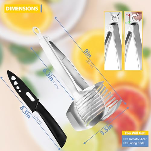 Tomato Slicer Holder with Paring Knife Set
