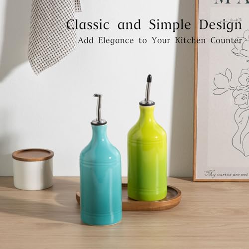 Sweejar Ceramic Olive Oil Dispenser Bottle Set