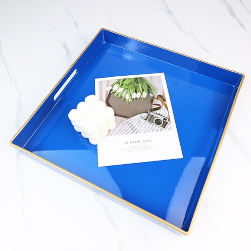 Blue Decorative Tray for Living Room