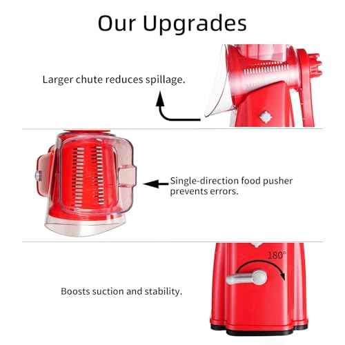 Upgrade Rotary Cheese Grater Shredder with Handle