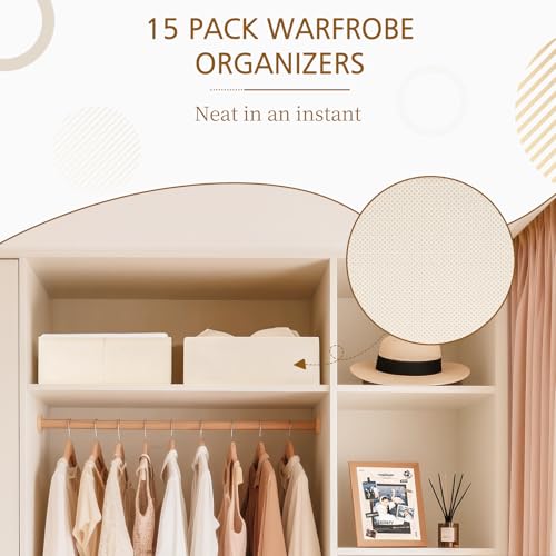 15 Pack Drawer Organizer for Clothes (15 Count)