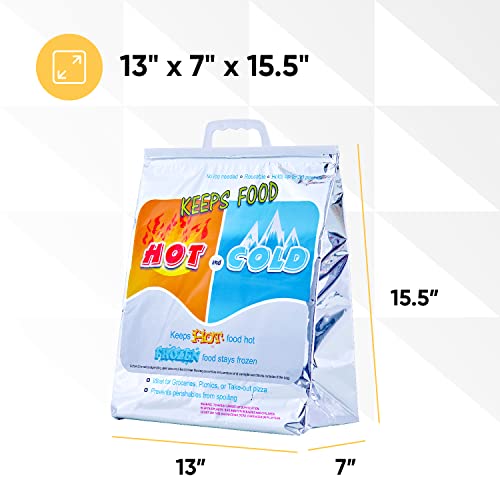 Hot and Cold Stand Up Reusable Insulated Bag (12 Count)