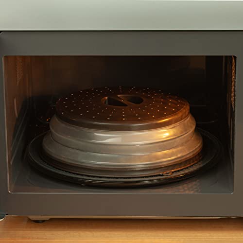 Vented Collapsible Microwave Splatter Cover for Food