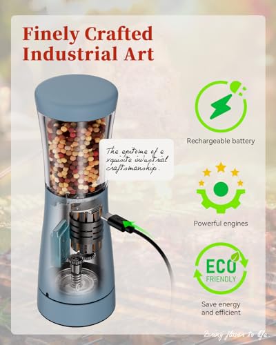 Electric Salt and Pepper Grinder Set with Storage Base (2 Count)