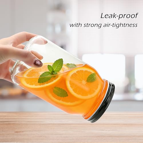32 OZ Glass Jars with Lids Set of 12 (32 Ounce)