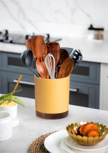 Ceramic Rotating Kitchen Utensil Holder for Countertop