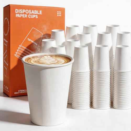Disposable Paper Coffee Cups 8 oz 300 Count