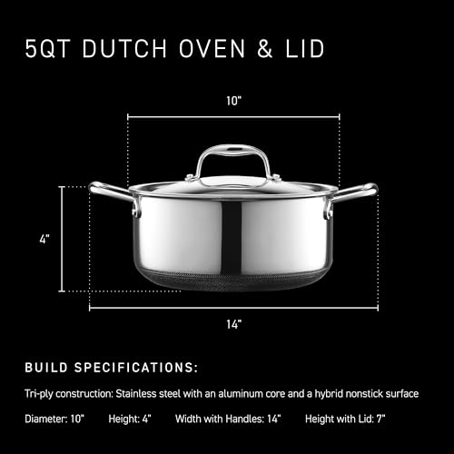 5QT Hybrid Nonstick Braiser Dutch Oven with Lid