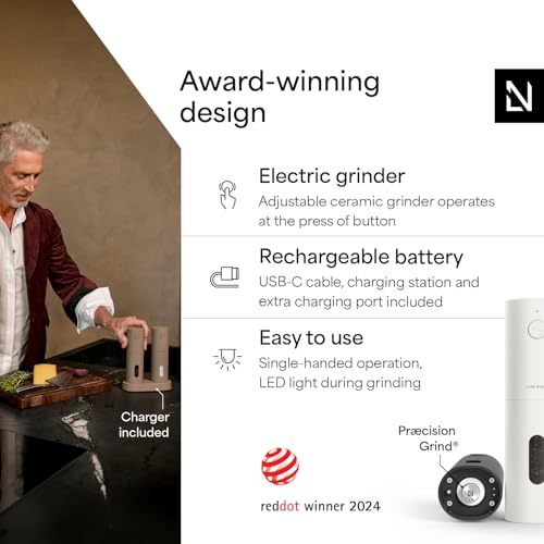 Electric Salt and Pepper Grinder Set