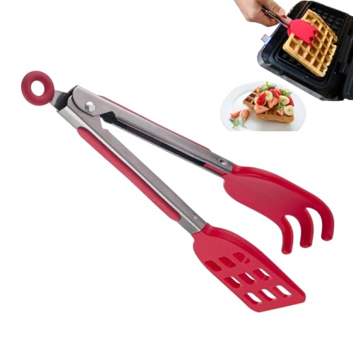 Professional Easy Grip Waffle Tongs with Heat
