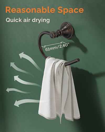 Towel Ring Wall Mount for Bathroom (2 Count)