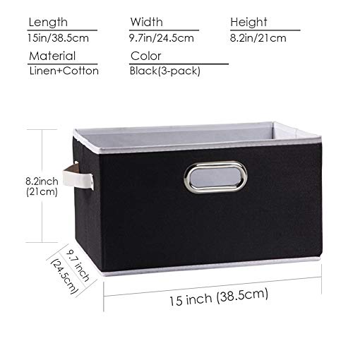 Large Collapsible Storage Bins for Closet [5 (5 Count)