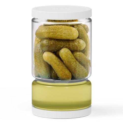 Glass Pickle Container with Strainer (45 Fl Oz)