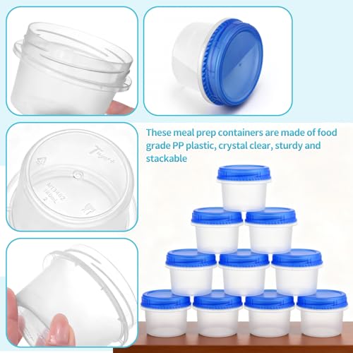 24 Pack Freezer Containers with Screw On Lids (24 Count)