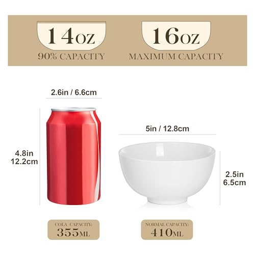 14 Oz Small Ceramic Bowls Set of 8 (8 Count)