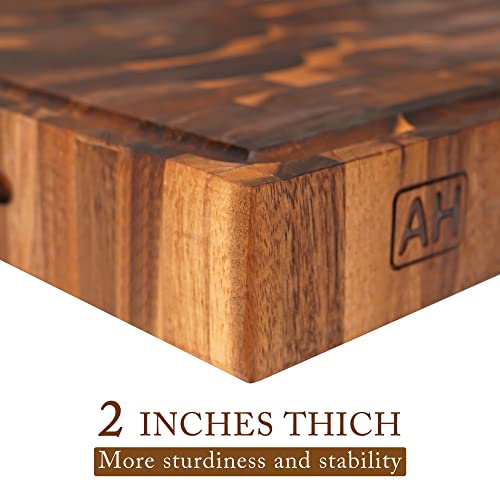 X Large Walnut Wood End Grain Cutting Board 20x15x2" Butcher Block