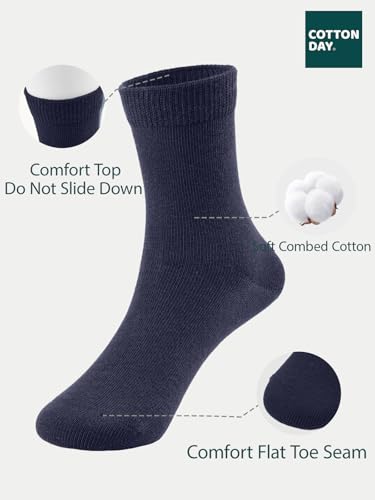 Unisex Kids Boys Girls Soft Cotton School Socks 8 (6 Count)